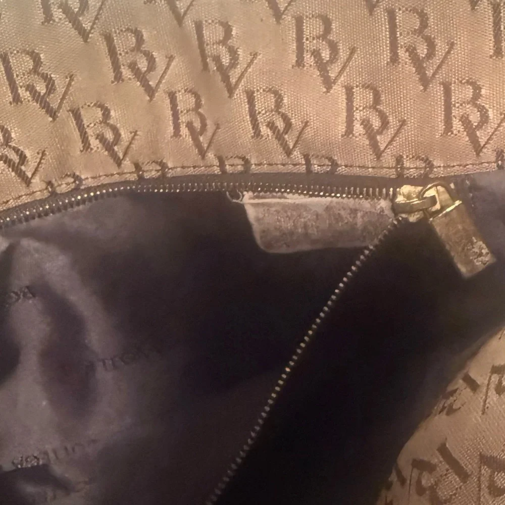 Bottega Veneta Brown Monogram Canvas Tote with Dark Brown Straps - Picture 5 of 7
